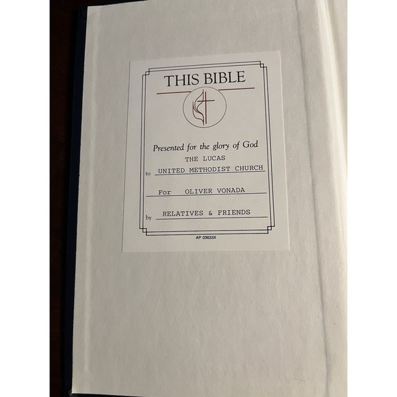 New Revised Standard Version HOLY BIBLE 1990 Blue Hardcover United Methodist - Picture 4 of 7